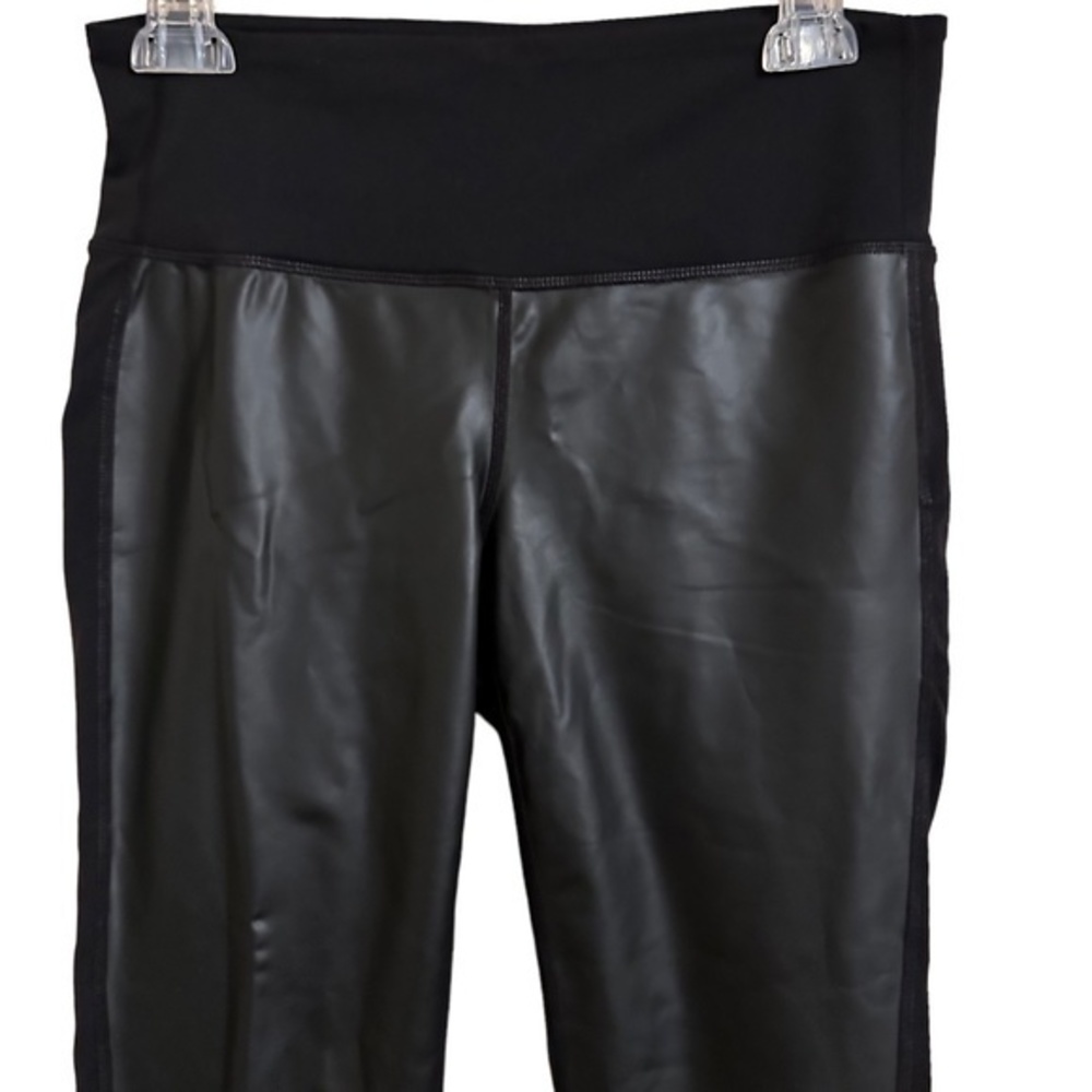 Athleta High Rise Gleam Faux Leather Front Tights Sz S - Picture 4 of 7